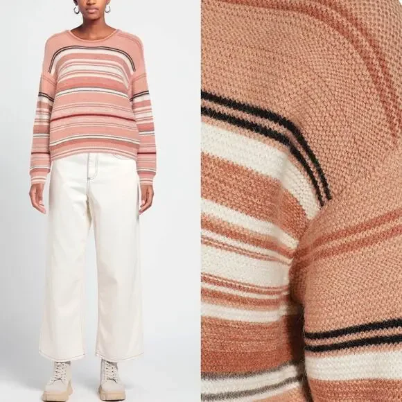 NWT See By Chloe Crew neck Jumper Alpaca Wool Knit Pullover Sweater XS - Picture 3 of 16